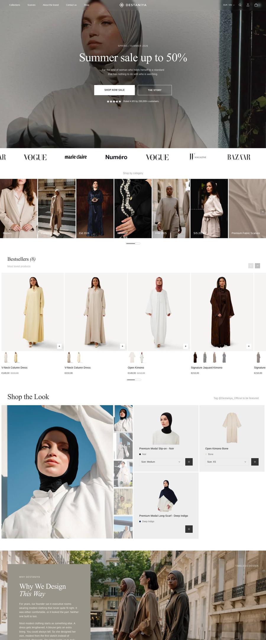 Webshop van Destaniya